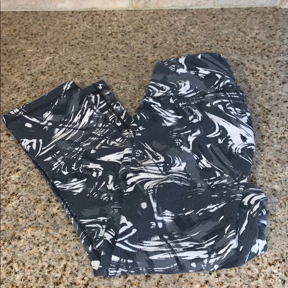 Women’s Reebok black white grey gym pants XS